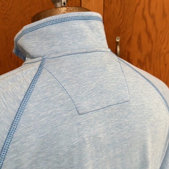 Mens size small Tommy bahama 1/4 zip pullover sweater light blue NWT lightweight - Picture 6 of 8